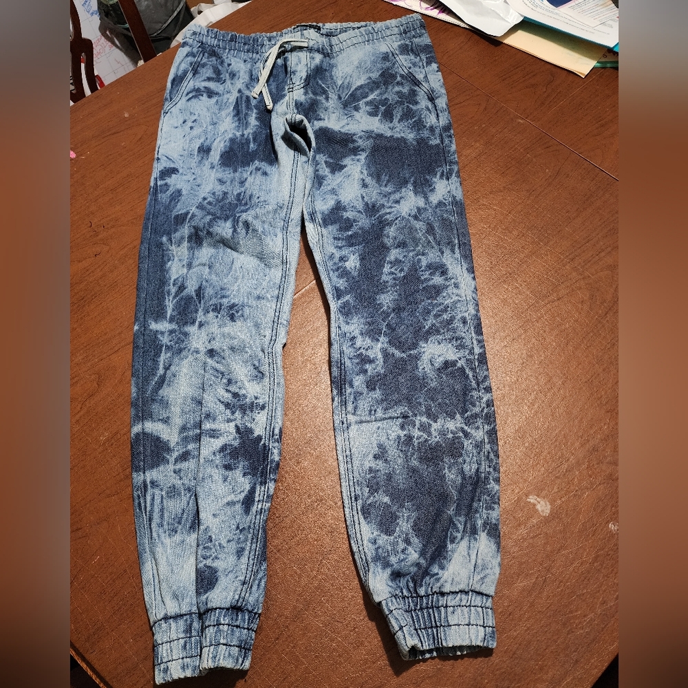 Blue Tie-Dye Jogger Pants